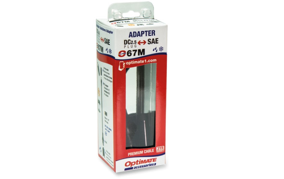 TECMATE CHARGER CABLE ADAPTER KIT SAE TO 2.5MM 3807-0333
