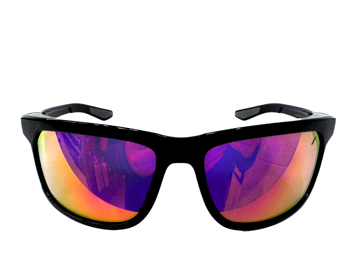 100% Hakan Sunglasses - Adult - Black - Purple Mirror