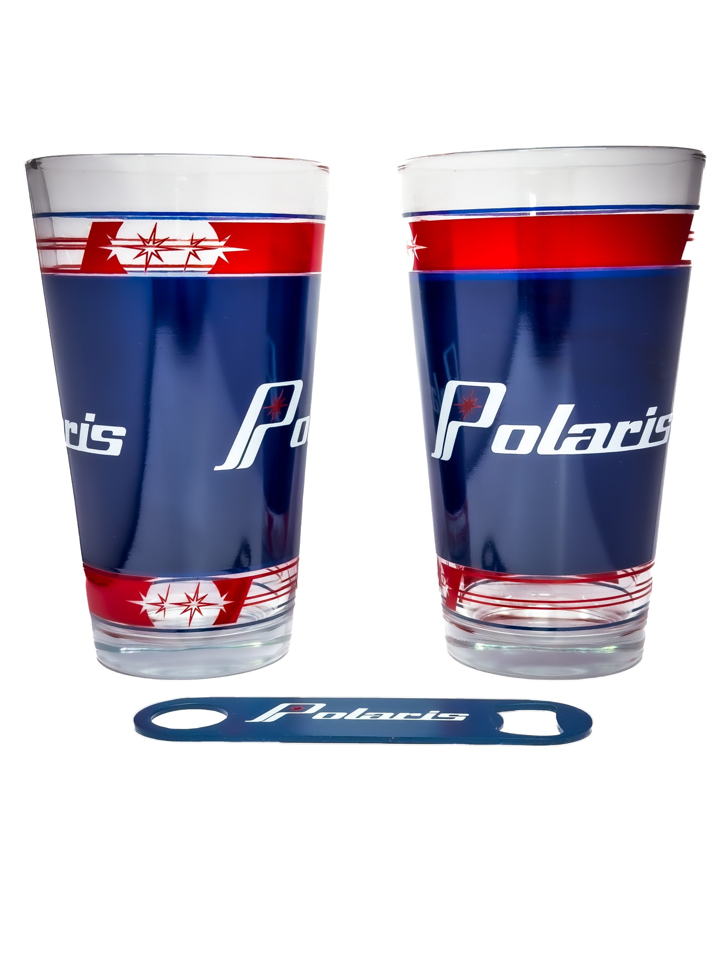 Polaris Retro Pint Glasses with Bottle Opener - 2864720