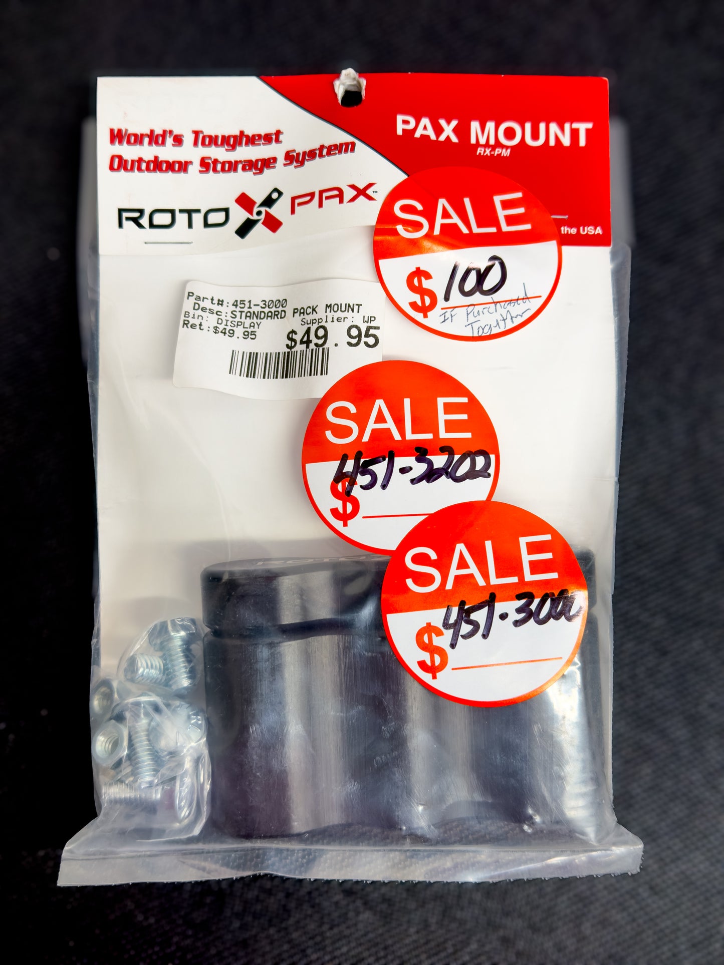ROTOPAX STANDARD PACK MOUNT 451-3000 AND POLARIS SLED PLATE 451-3202